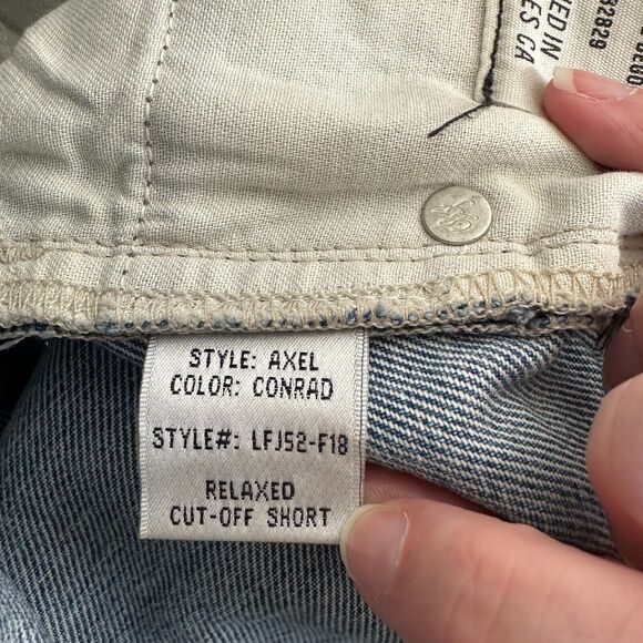 Lovers & Friends Axel Jean Distressed Cut Off High Rise Short Conrad Wash 25 - Picture 12 of 16